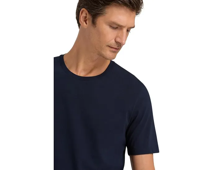 Футболка Hanro Living с коротким рукавом и круглым вырезом из мягкого хлопка