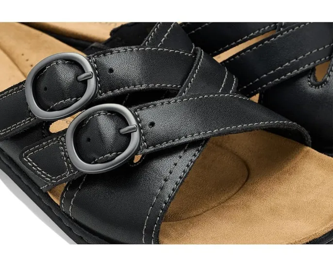 Сандалии Laurieann Opal Clarks из кожи с регулируемыми пряжками и мягкой амортизацией