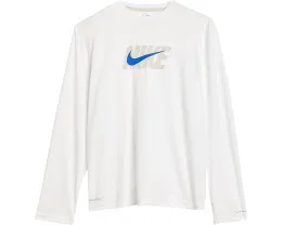 Футболка Nike Kids Hydroguard Swoosh Over с длинным рукавом и технологией Dri-FIT UV