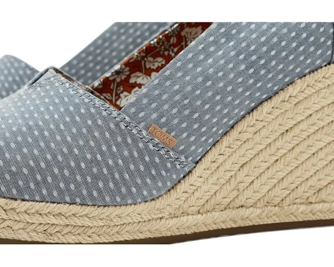 Босоножки TOMS Essential Wedge с открытым носком и плетеной отделкой