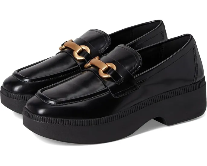 Лоферы FitFlop F-Luma на скрытом клине с пряжкой из гладкой кожи