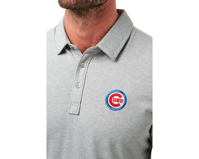 Поло TravisMathew Chicago Cubs The Zinna с вышивкой на груди