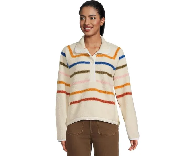 Толстовка Faherty Fireside Fleece с воротником и полоской