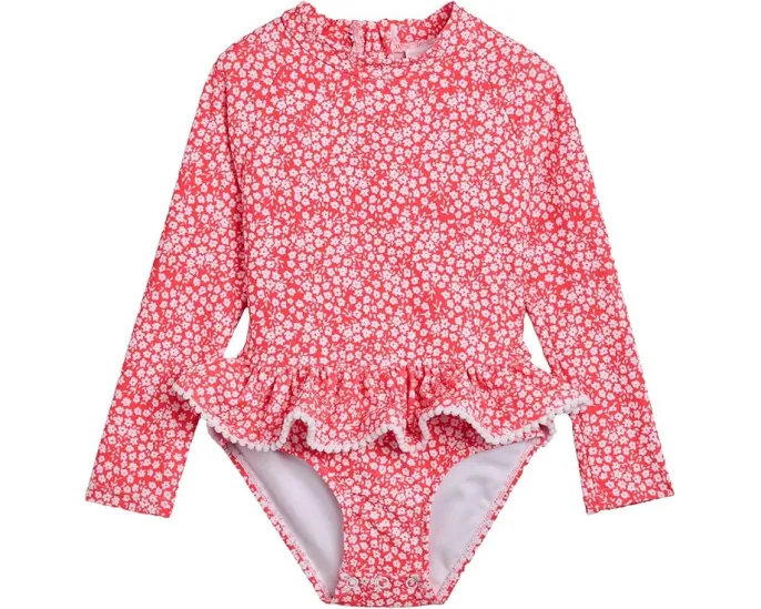 Цельный купальник Snapper Rock Kids Ditsy Bloom Skirt Surf Suit с защитой UPF 50+