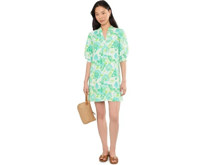 Платье Lilly Pulitzer Mialeigh с рукавом три четверти из льна