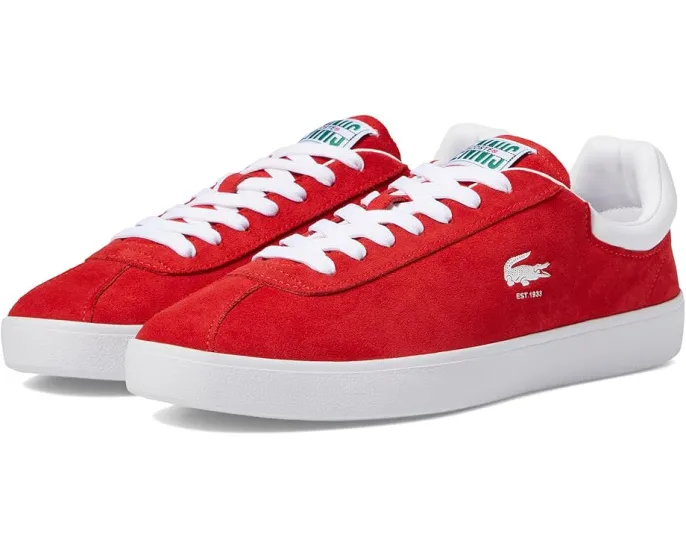 Кроссовки Lacoste Baseshot из замши с круглым носком