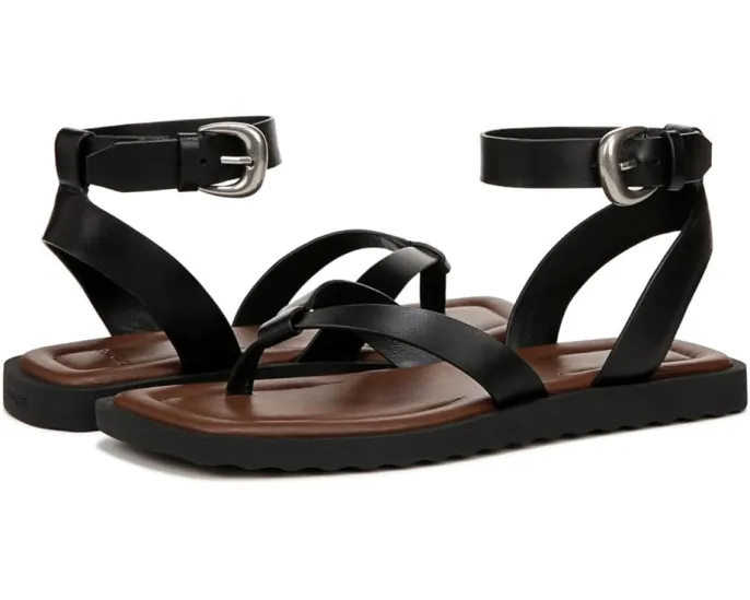 Сандалии Vince Samuela Ankle Strap с квадратным носком и регулируемой пряжкой