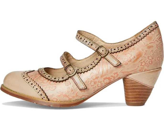 Туфли L'Artiste by Spring Step Gaviria Mary Jane с цветочным тиснением и двойным ремешком