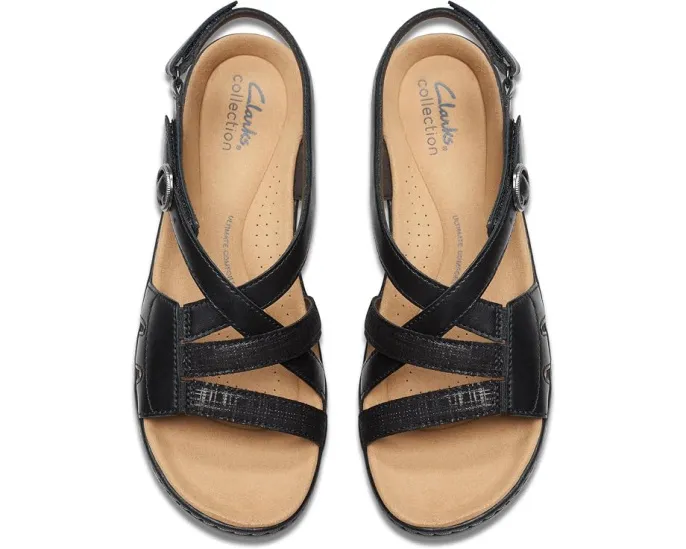 Босоножки Clarks Merliah Bonita на танкетке с кожаным верхом