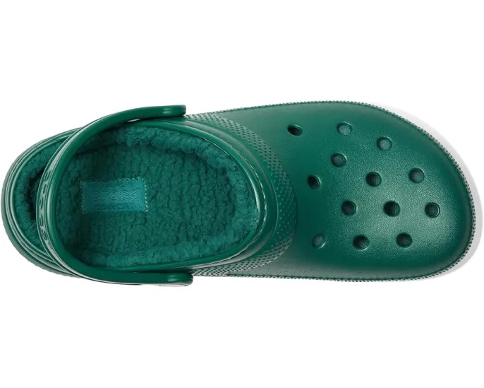 Классические утепленные кроксы Crocs с искусственным мехом и регулируемым ремешком