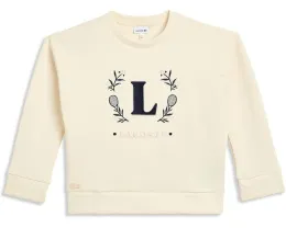 Детский свободный трикотажный свитер Lacoste Spacer Knit Oversized Crew
