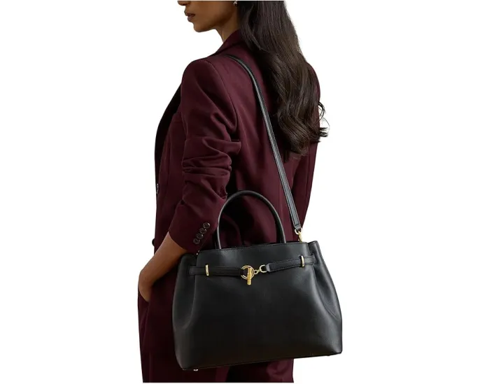 Большая кожаная сумка-сатчел Blaike от Lauren Ralph Lauren