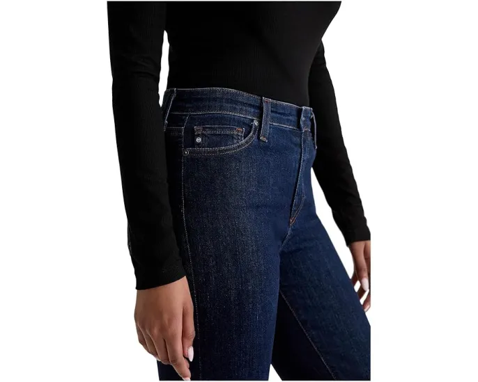 Джинсы AG Jeans Mari Mid Rise Straight Extended In Modern Indigo с завышенной талией