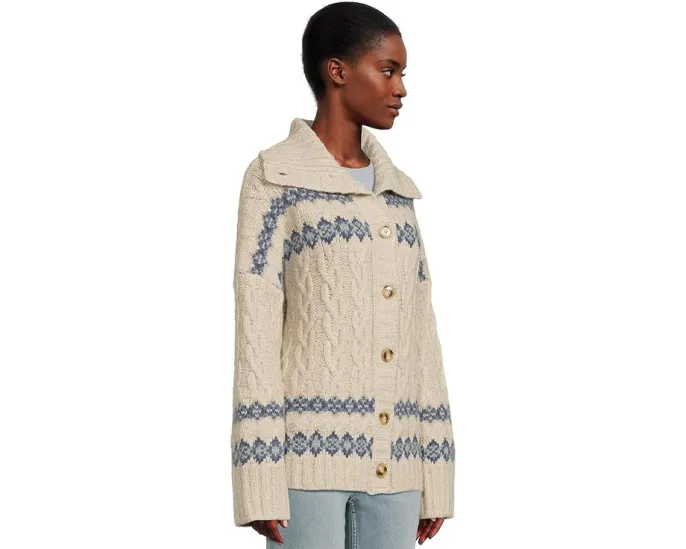 Кардиган Faherty Highland Fairisle из смеси мериносовой шерсти и хлопка