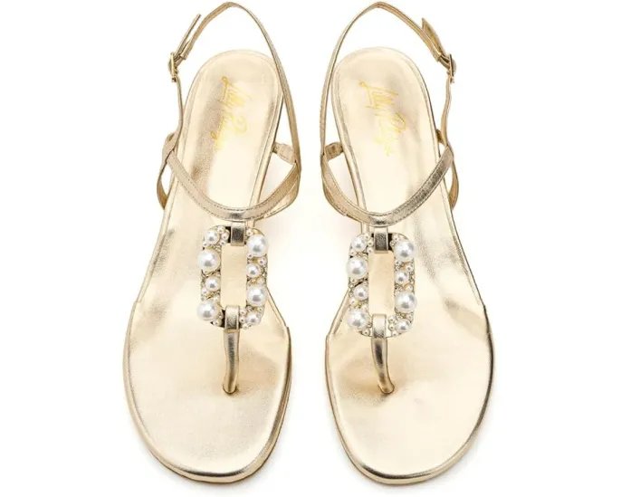 Туфли Lilly Pulitzer Good As God на платформе с жемчугом и стразами