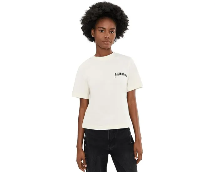 Футболка Descent Lisa Tee от AllSaints мелкозернистый белый