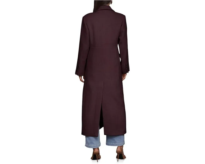 Приталенное пальто Avec Les Filles с подплечниками и длинным силуэтом