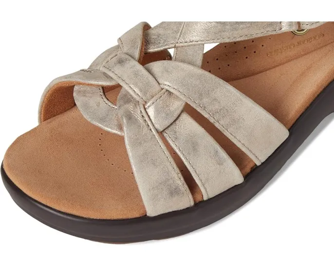 Сандалии Clarks Tuleah Cross из мягкой кожи с амортизирующей стелькой