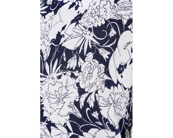 Цветочный короткий рукав Lauren Ralph Lauren из хлопковой смеси с воротником-гольф