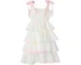 Платье Lola and The Boys Rainbow Tiered Bow с ярусами и бретелями-бантами