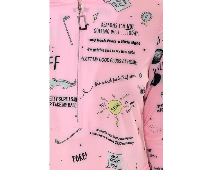 Лонгслив Jamie Sadock Sunsense с принтом Golfstar и застежкой на четверть