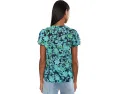 CeCe топ с цветочным принтом и рукавами Floral Shirred Flutter Sleeve