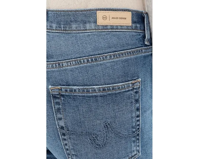Джинсы Brinley Mid-Rise Straight Crop с прямым кроем от AG Jeans