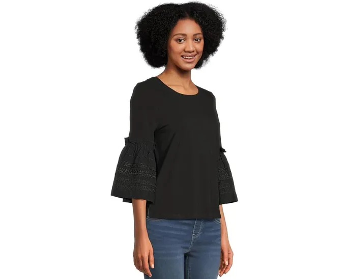 Блуза Liverpool Los Angeles с вышивкой и рукавом три четверти из вискозы