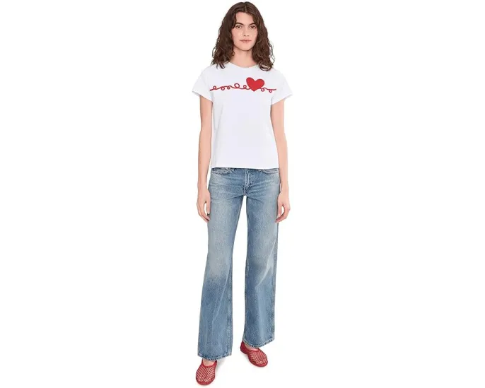 Футболка Elliott Lauren Heart's Desire с коротким рукавом и вышивкой в виде сердца