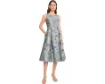 Платье миди Jacquard Tea Length от Adrianna Papell с жаккардовым принтом