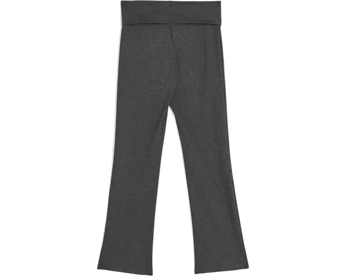 Детские брюки клеш Adidas Black Grey Melange с отворотом