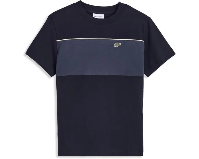 Футболка Lacoste с цветными вставками для школьников
