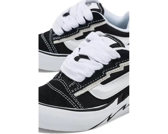 Детские кеды Vans Knu Skool Bolt черные на шнуровке