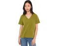 Футболка Eileen Fisher с V-образным вырезом из органического хлопкового джерси