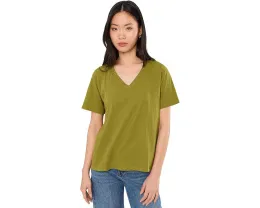 Футболка Eileen Fisher с V-образным вырезом из органического хлопкового джерси