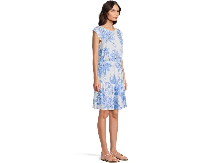 Платье Lilly Pulitzer Danville с коротким рукавом и резинкой на талии