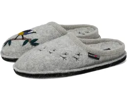 Тапочки Haflinger Songbird из вареной шерсти с противоскользящей подошвой