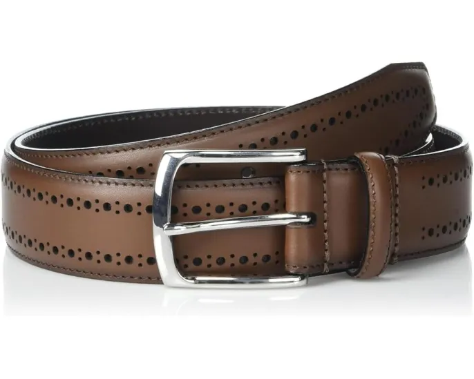 Кожаный ремень Allen Edmonds Manistee с перфорацией и никелевой пряжкой