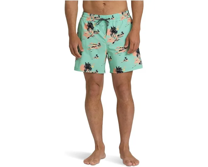 Пляжные шорты Billabong Lineup LB с тропическим принтом и завязками