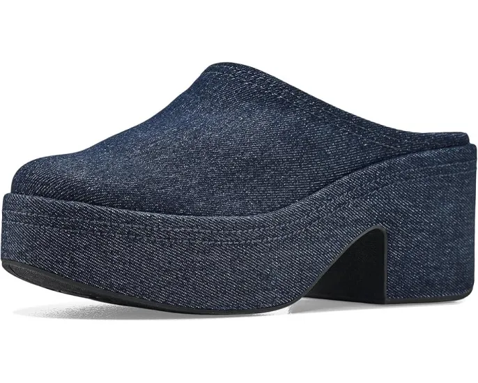 Мюли FitFlop Platfforms Denim на каблуке с клиновидной подошвой