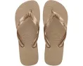Шлепанцы Havaianas Top Tiras с металлизированными ремешками