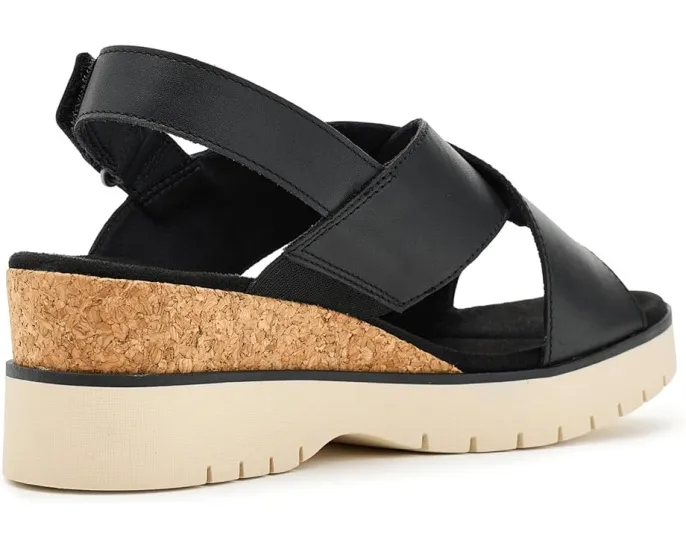 Сандалии Diaz Cross Clarks на среднем клине с мягкой кожей и регулируемым задним ремешком