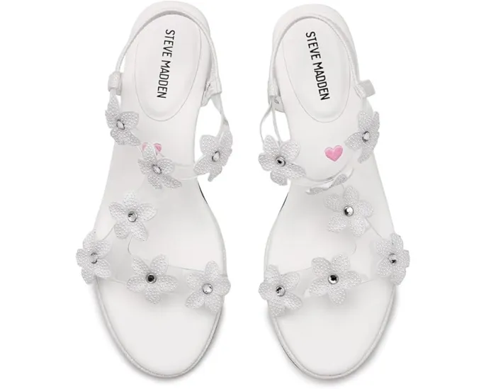 Детские сандалии Steve Madden Kids Savvy с квадратным каблуком и стразами