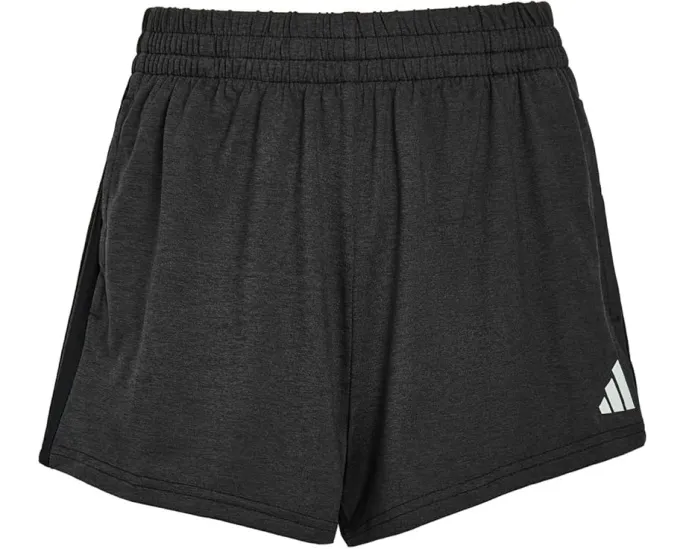 Шорты adidas Kids из меланжевого джерси с карманами и регулируемым поясом