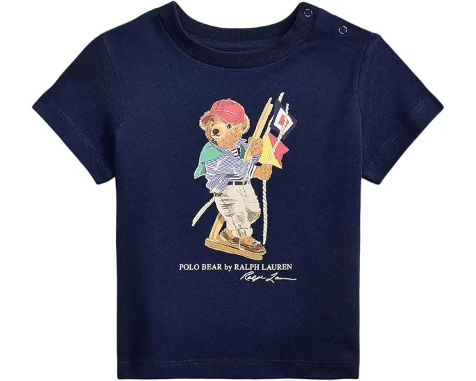 Футболка Polo Bear из хлопкового джерси для младенцев Polo Ralph Lauren Kids