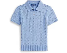 Детский свитер поло Polo Ralph Lauren Kids с жаккардовым узором для старших детей