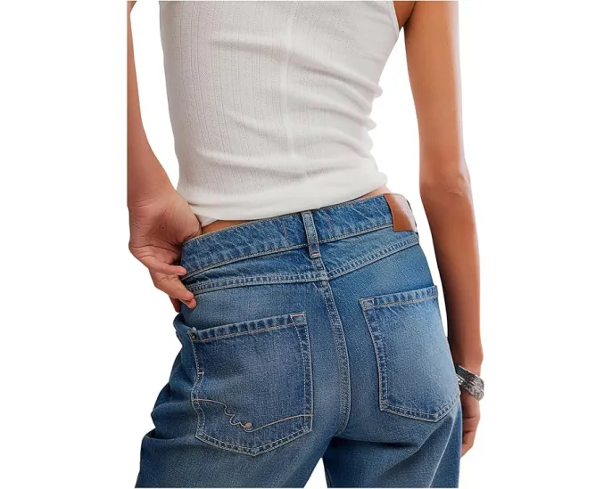 Free People West Coast Relaxed Jean расслабленные джинсы с прямой штаниной