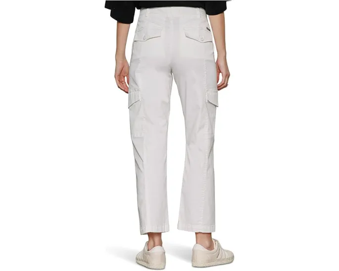 Брюки Sanctuary Rebel Straight Crop из стретч-твила с карманами