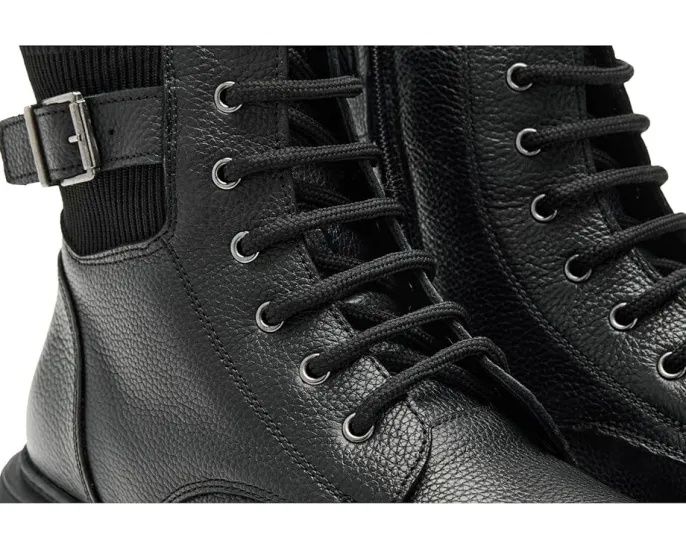 Spring Step Urbanattire кожаные полусапожки в байкерском стиле с молнией и пряжкой