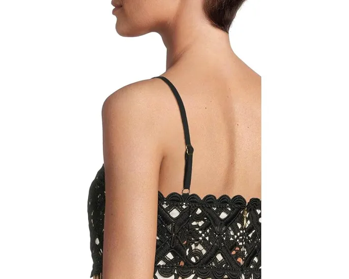 Макси-платье Lilly Pulitzer Vena Stretch на бретелях с кружевной отделкой